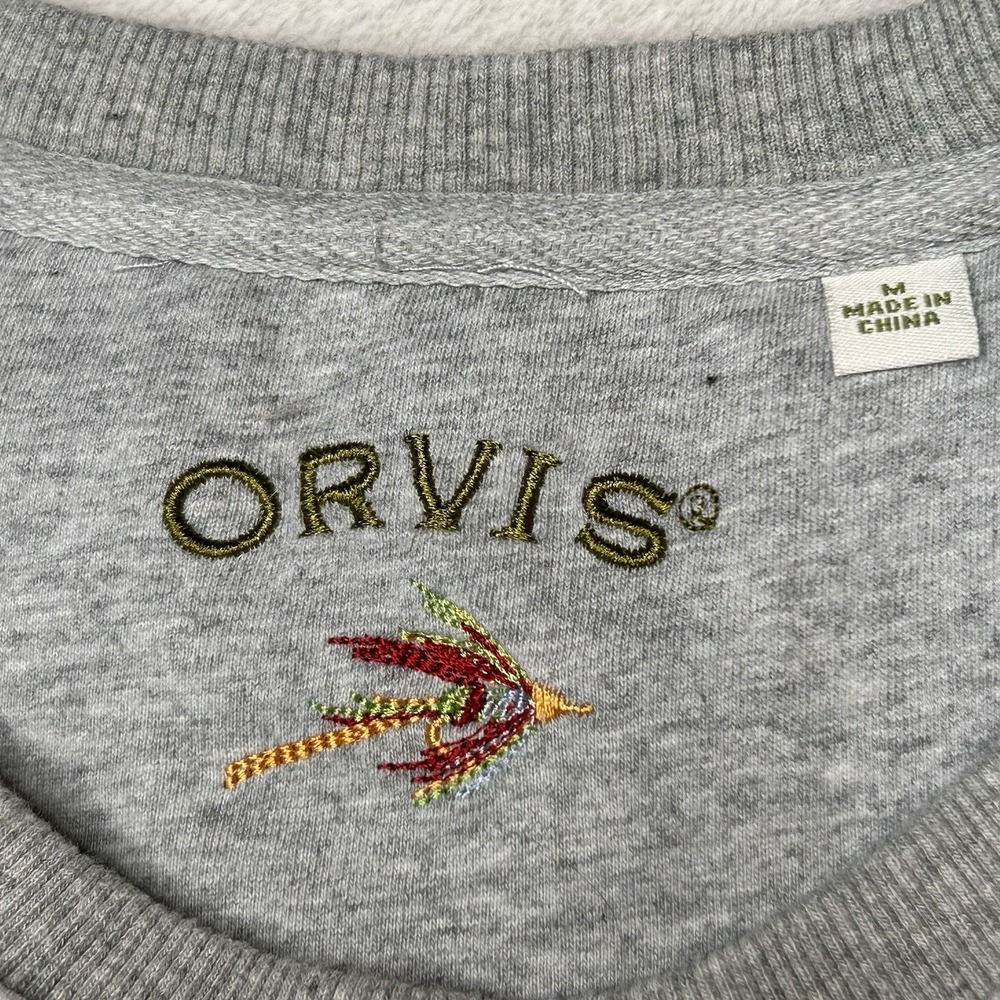 Orvis Women's Medium Gray Sweater Long Sleeve Crew‎ Neck Pullover